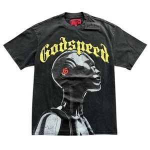 Godspeed Retro Skull “Out of Many One” Black Graphic Tee XL NWT